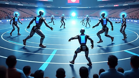 china hosts a sports tournament for robots