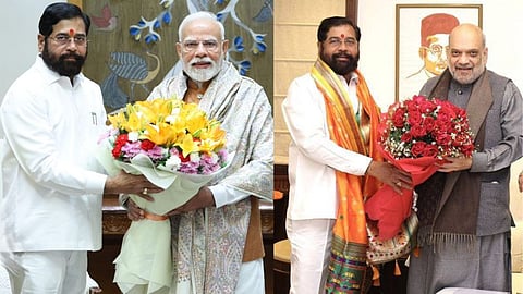 eknath shinde meets in pm modi and amit shah