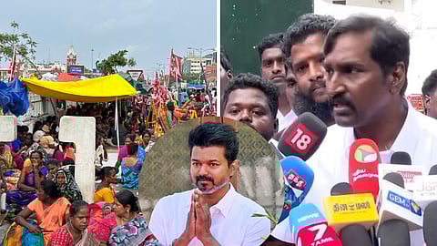 விஜயை சந்தித்த தூய்மை பணியாளர்கள்