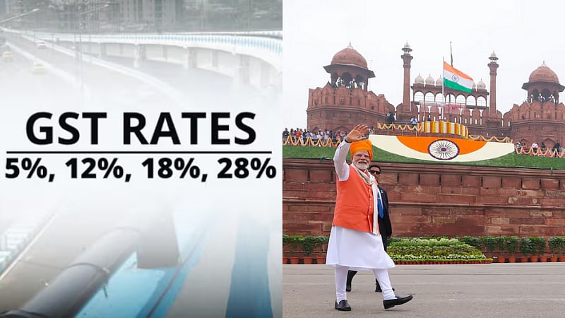 இனி ஜிஎஸ்டி வரி விதிப்பு
குறைக்கப்படும்.. மோடி அறிவிப்பு... எவ்வளவு குறைகிறது தெரியுமா?