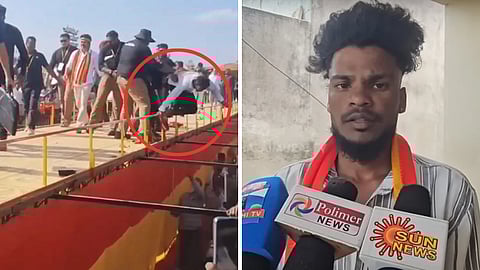 தவெக பவுன்சரல் தூக்கிவீசப்பட்டதாக கூறப்படும் அஜய்