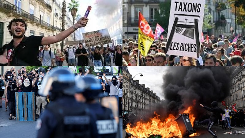 பிரான்ஸ்| ”அனைத்தையும் தடுப்போம்” வெடிக்கும் போராட்டம்... போலீசார் மீது தாக்குதல்.. 200 பேர் கைது!