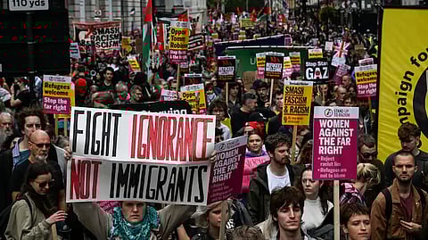london protest against immigration with biggest