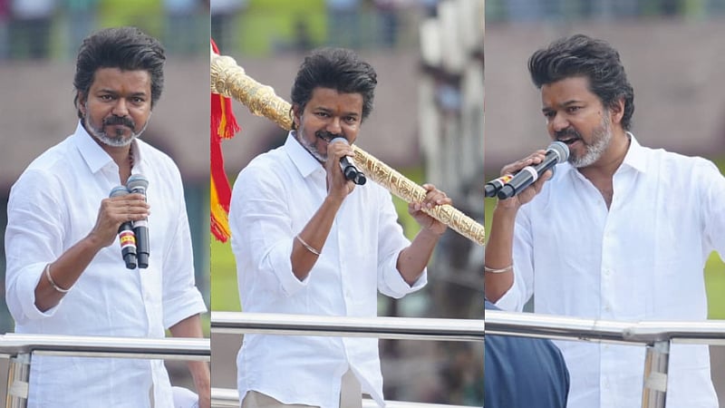 நாமக்கல் தவெக பரப்புரை| ”சொன்னீர்களே.. செய்தீர்களா?” திமுக, அதிமுகவை விமர்சித்த விஜய்!