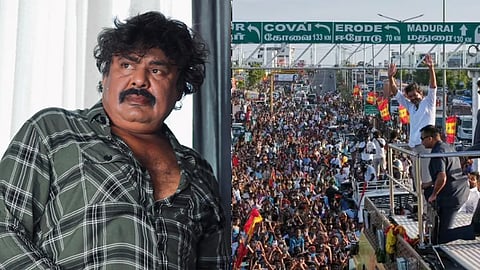 மன்சூர் அலிகான், தவெக பரப்புரை