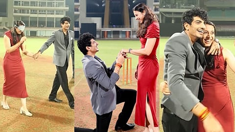 lover surprise proposal to Smriti Mandhana