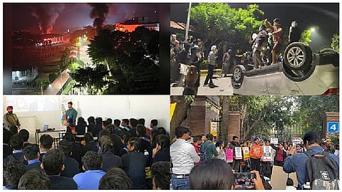 VIT Bhopal Students Protest After Jaundice Outbreak Vehicles Torched College Closed
