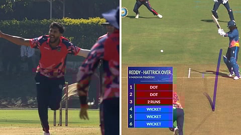 ஹாட்ரிக் விக்கெட் வீழ்த்திய நிதிஷ் குமார் ரெட்டி