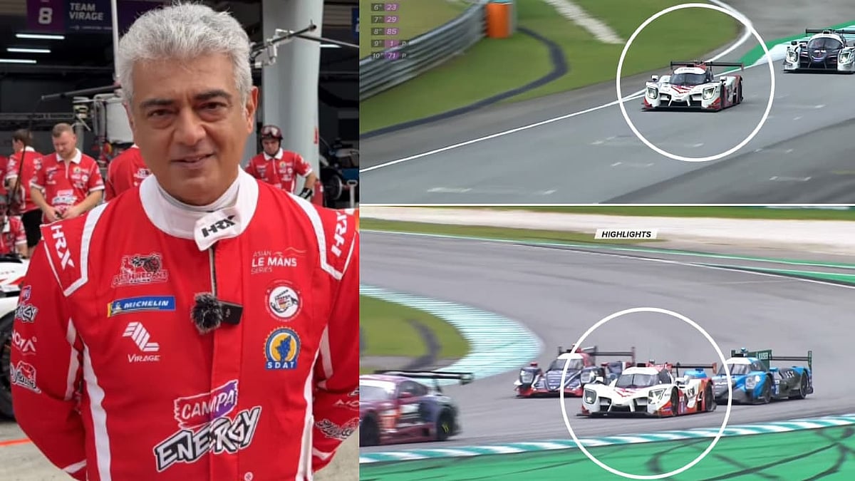 போட்டியின் நடுவே பழுதான அஜித்தின் கார்...