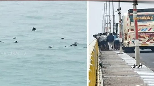 துணிகளை கடலில் வீசும் ஐயப்ப பக்தர்கள்..  மீன்பிடி தொழில்  பாதிப்பதாக மீனவர்கள் வேதனை