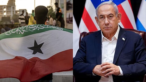 சோமாலிலாந்து கொடி, இஸ்ரேல் பிரதமர் நெதன்யாகு