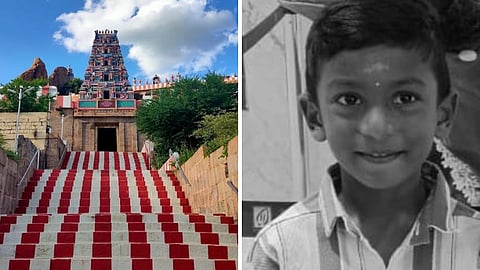 பிரான்மலை கோவிலில் 7 வயது சிறுவன் உயிரிழப்பு