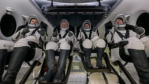 NASA sends 4 astronauts back to Earth in first medical evacuation