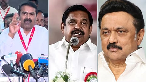 சீமான் - கே. பழனிசாமி - முக ஸ்டாலின்