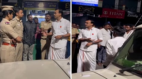 இரவில் நகராட்சி ஊழியர்களிடம் வாக்குவாதம் செய்த  தவெக நிர்வாகி அருண்ராஜ்