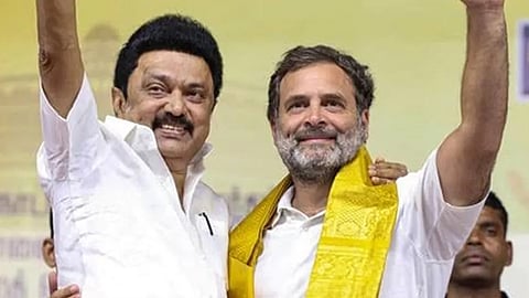 conform dmk congress alliance after Rahul Gandhi Kanimozhi meet 
