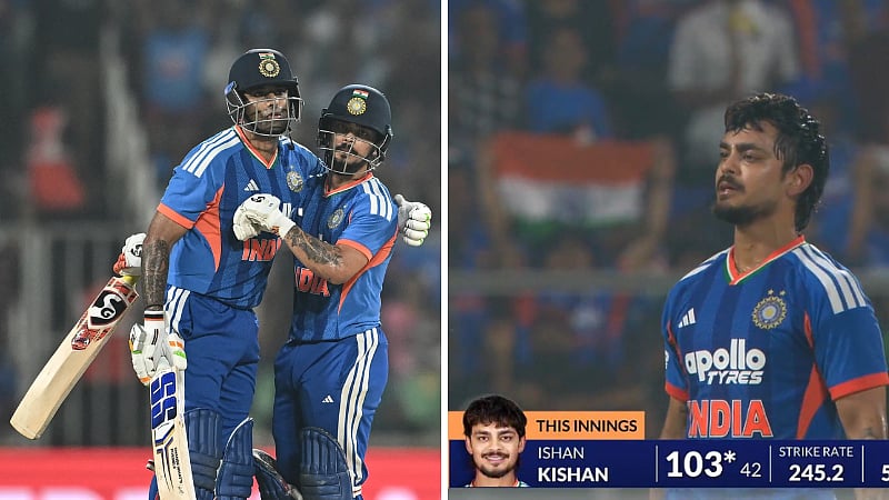 World Record Alert| 42 பந்தில் சதமடித்தார் இஷான் கிஷன்.. சூர்யகுமார் புதிய சாதனை!