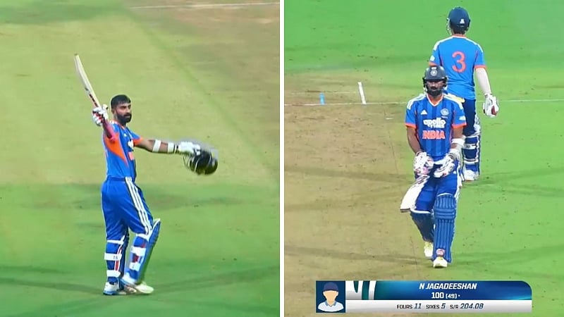 2026 டி20 WC பயிற்சி ஆட்டம்| 49 பந்தில் சதமடித்த ஜெகதீசன்.. 238 ரன்கள் குவித்த இந்தியா!