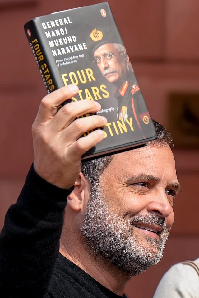 general mm naravane book how did rahul gandhi get an unpublished book