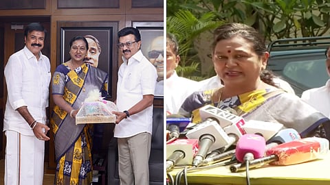 திமுக உடன் தேமுதிக கூட்டணி குறித்து பேசிய பிரேமலதா விஜயகாந்த்