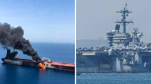 எண்ணெய் கப்பல் மற்றும் அமெரிக்காவின் போர்க்கப்பல் மீது தாக்குதல் நடத்திய ஈரான்