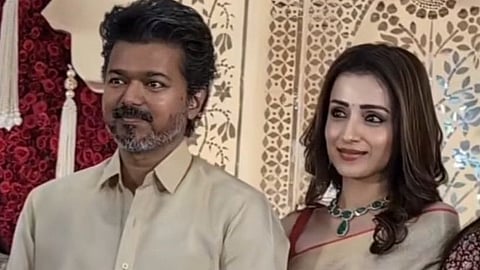 vijay and trisha attended the wedding ceremony goes to video viral