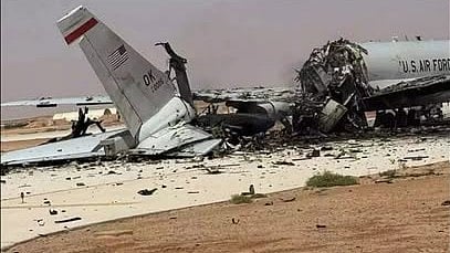 US Aircraft Severely Hit in Iran Missile Attack: Photos Emerge