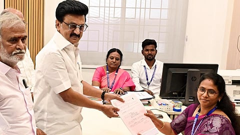 முதல்வர் ஸ்டாலின் வேட்புமனு தாக்கல்