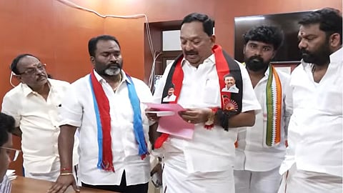 minister gandhi contest again ranipet