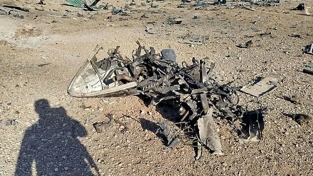 wreckage of an aircraft