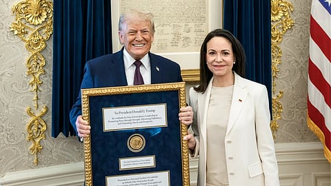 maria corina machado gave her nobel prize to trump