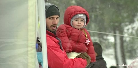 ‌கடும் குளிரில் அவதிப்படும் அகதிகள்