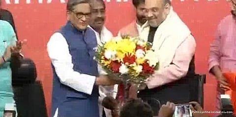 அமித் ஷா முன்னிலையில் பாஜகவில் இணைந்த எஸ்.எம். கிருஷ்ணா