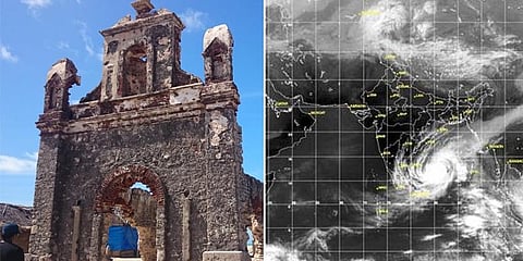 தனுஷ்கோடியில் சூறைக்காற்று: சாலைகள் சேதம்!