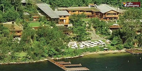 வீட்டிற்குப் பக்கத்தில் கடலைக் கொண்டு வந்தார்....பிரமிக்க வைக்கும் பில்கேட்ஸ்சின் வசிப்பிடம்