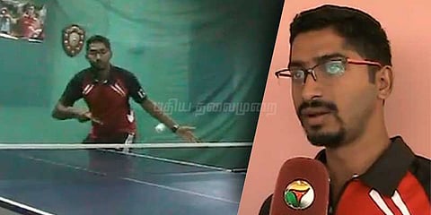 பயிற்சியாளர் இன்றி டேபிள் டென்னிஸில் சாதிக்கும் தமிழக வீரர்