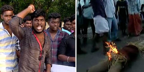 மாணவர்கள் மறியல் போராட்டம்: மாணவி அனிதா தற்கொலை எதிரொலி!