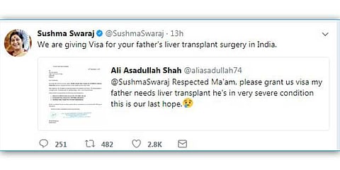 பாகிஸ்தானியர்களுக்கு நேசக்கரம் நீட்டும் சுஷ்மா