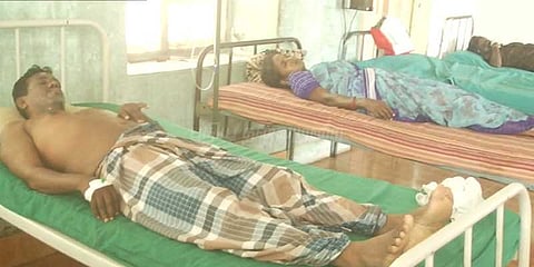 சொத்து பிரச்னையில் தம்பதி மீது உறவினர்கள் ஆசிட் வீச்சு