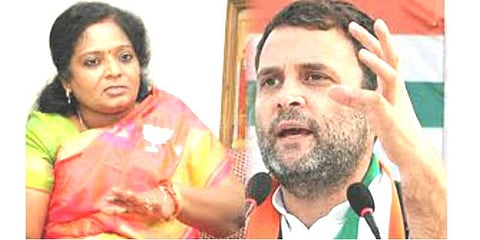 ராகுல் தலைமையில் காங்கிரஸ் பலவீனமடையும்: தமிழிசை சவுந்தரராஜன்