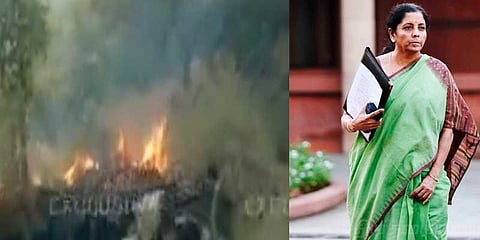 காட்டுத்தீயில் சிக்கியவர்களை மீட்க விமானப்படைக்கு ஆணை: நிர்மலா சீதாராமன்