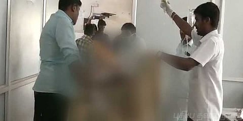 மனைவி கொடுத்த புகார்: காவல்நிலையம் முன்பு தீக்குளித்த இளைஞர்..!