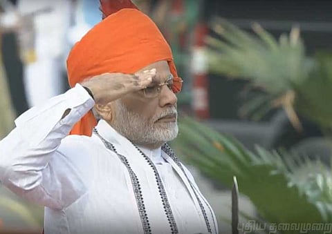 இந்தியரை விண்வெளிக்கு அனுப்பும் திட்டம் : மோடி அறிவிப்பு
