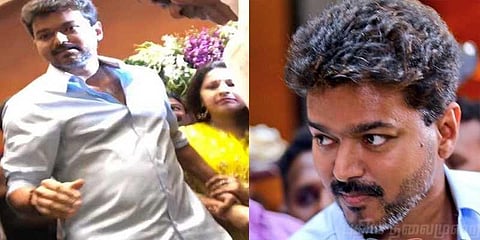 கூட்ட நெரிசலில் சிக்கித்தவித்த விஜய்: வைரல் வீடியோ