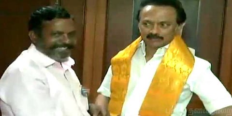 கூட்டணி சர்ச்சை: மு.க.ஸ்டாலினை சந்தித்தார் திருமாவளவன்