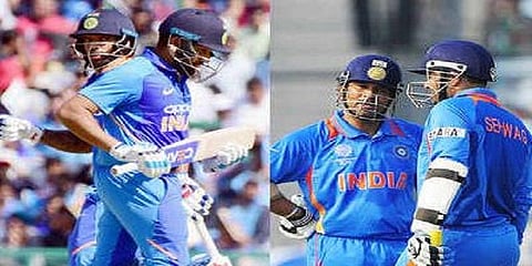 சச்சின் - சேவாக் ஜோடியை பின்னுக்கு தள்ளிய ரோகித் - தவான் ஜோடி