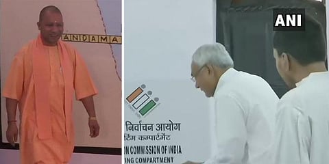 இறுதிக்கட்ட தேர்தல்: யோகி ஆதித்யநாத், நிதிஷ் குமார் வாக்களிப்பு