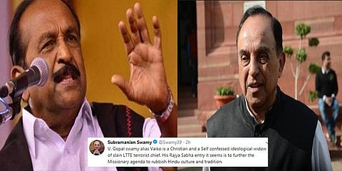 “மாநிலங்களவைக்கு வைகோ செல்வது இந்து கலாச்சாரத்தை சீர்குலைக்கும்” - சுப்ரமணியன் சுவாமி 