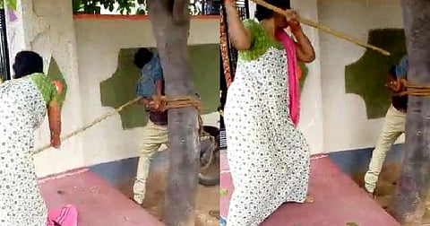 பெண்ணுக்கு பாலியல் தொல்லை கொடுத்தவருக்கு தர்ம அடி ! (வீடியோ)