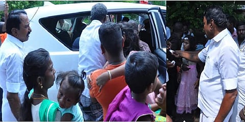 விபத்தில் சிக்கிய குடும்பத்தை மீட்ட அமைச்சர் செங்கோட்டையன்